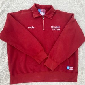 Vintage 2002 U.S.A Olympic Roots Half Quarter Zip